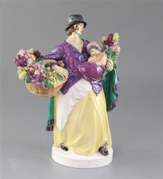 A Charles Vyse Chelsea figure Tulip Woman, 25.5cm